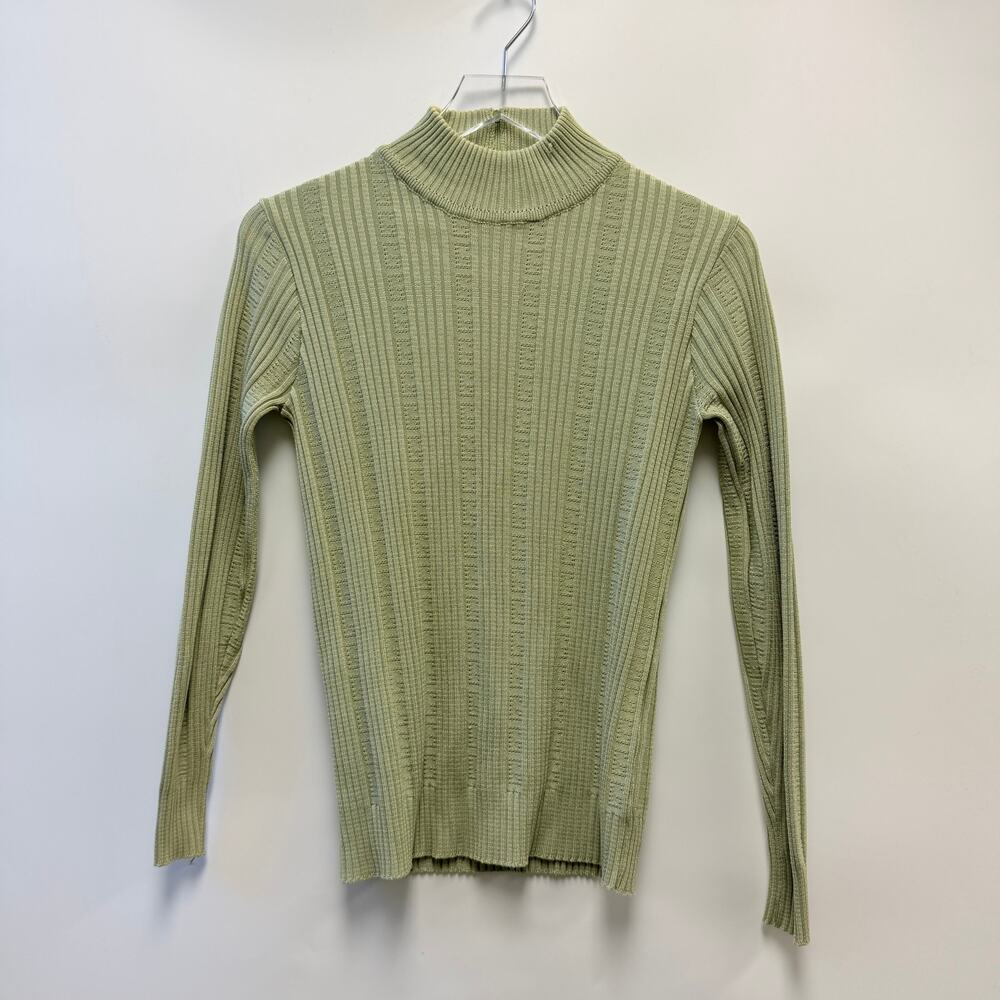 VTG Givenchy Pistachio High Neck Knit Sweater Sz Medium M